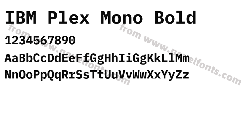 IBM Plex Mono BoldPreview