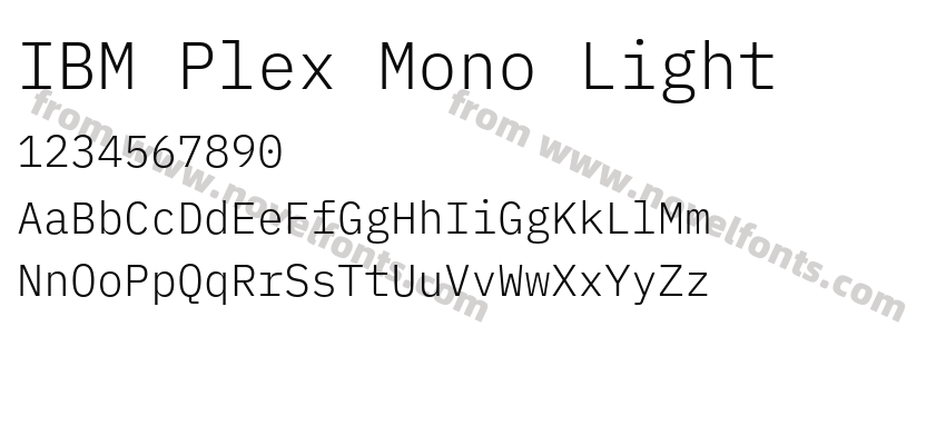 IBM Plex Mono LightPreview