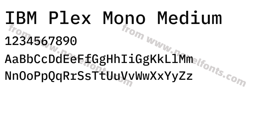 IBM Plex Mono MediumPreview