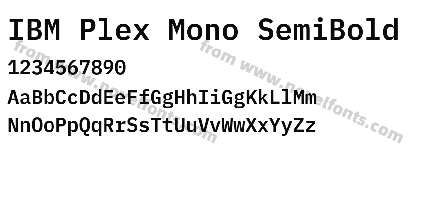 IBM Plex Mono SemiBoldPreview