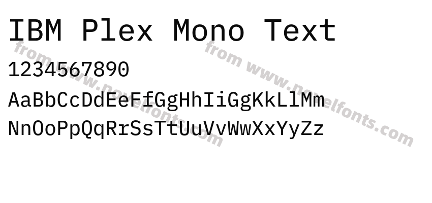 IBM Plex Mono TextPreview