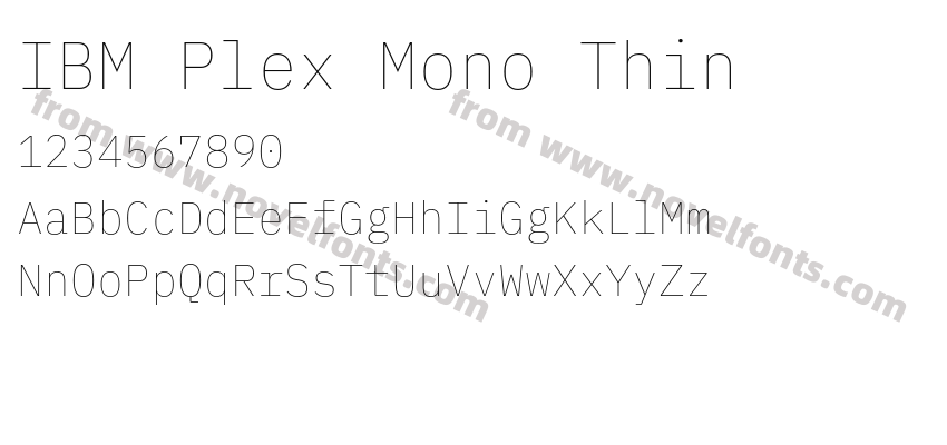 IBM Plex Mono ThinPreview