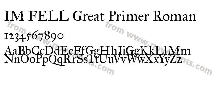 IM FELL Great Primer RomanPreview