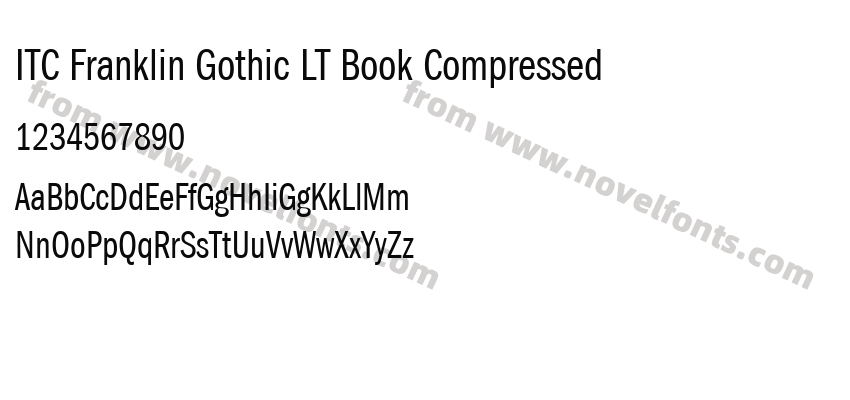 ITC Franklin Gothic LT Book CompressedPreview