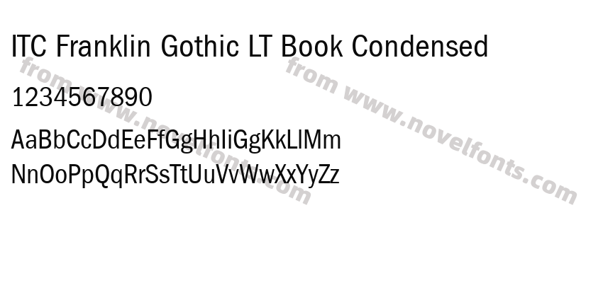 ITC Franklin Gothic LT Book CondensedPreview