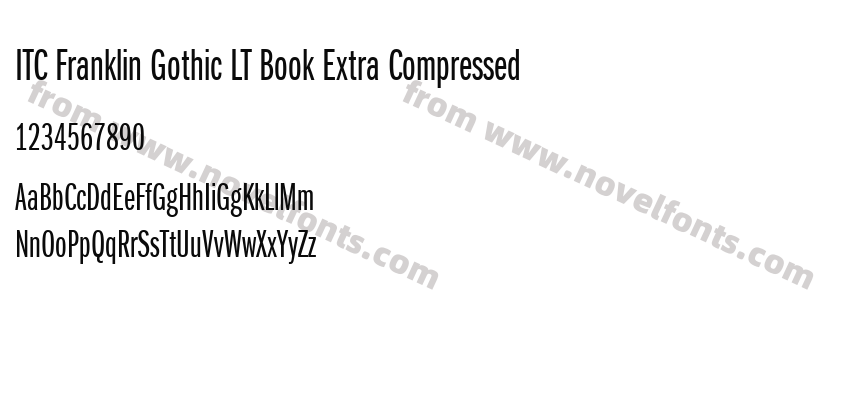 ITC Franklin Gothic LT Book Extra CompressedPreview