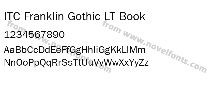 ITC Franklin Gothic LT BookPreview