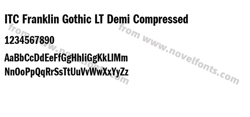 ITC Franklin Gothic LT Demi CompressedPreview