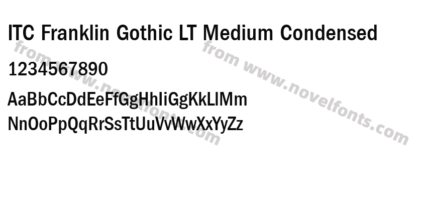 ITC Franklin Gothic LT Medium CondensedPreview