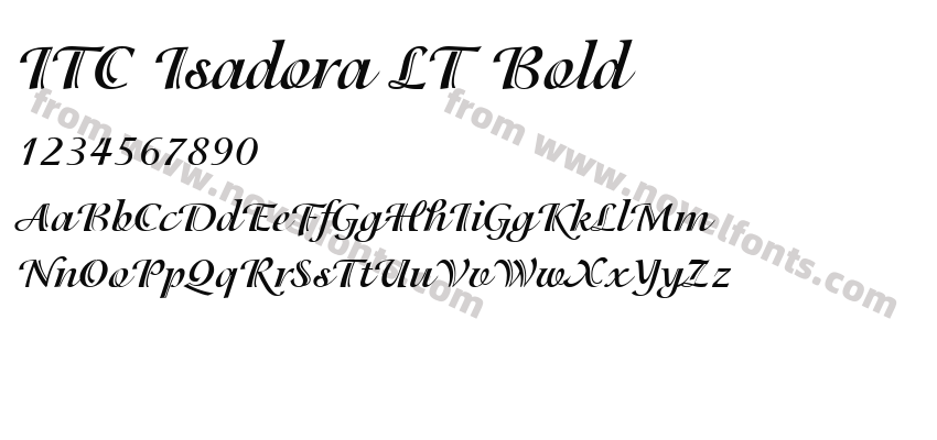 ITC Isadora LT BoldPreview