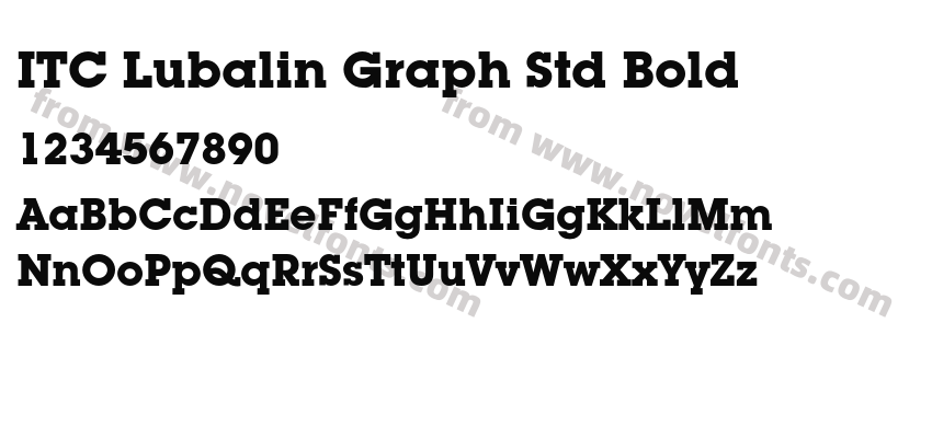 ITC Lubalin Graph Std BoldPreview