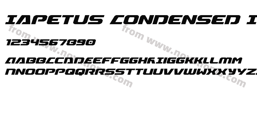 Iapetus Condensed ItalicPreview