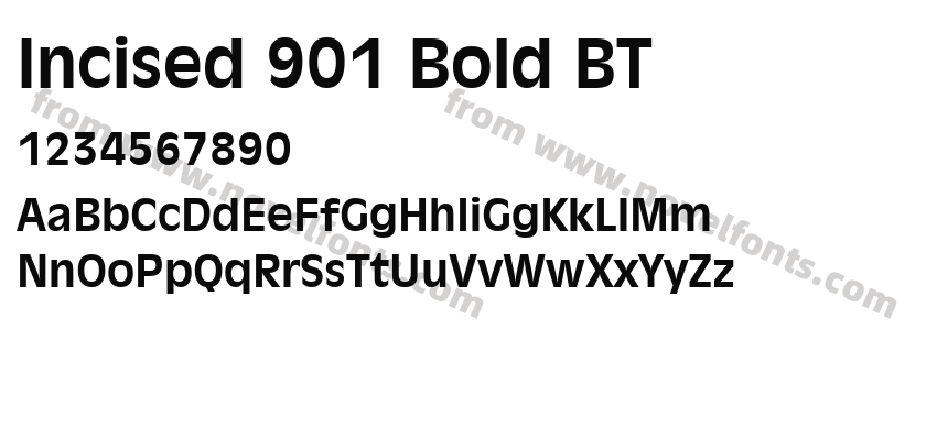 Incised 901 Bold BTPreview