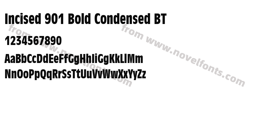 Incised 901 Bold Condensed BTPreview