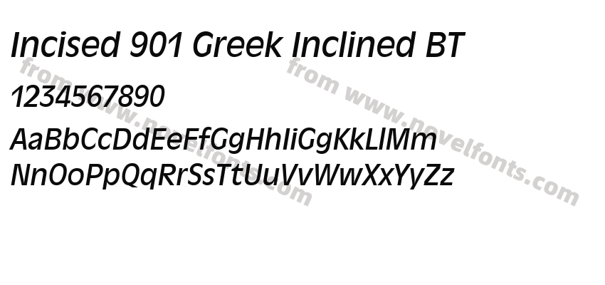 Incised 901 Greek Inclined BTPreview