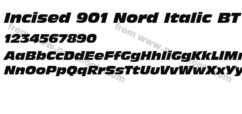 Incised 901 Nord Italic BTPreview