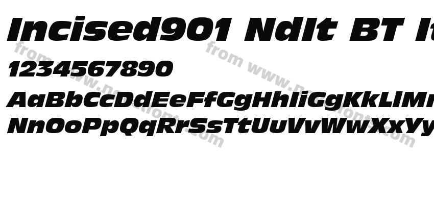 Incised901 NdIt BT ItalicPreview