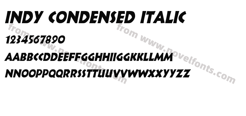 Indy Condensed ItalicPreview