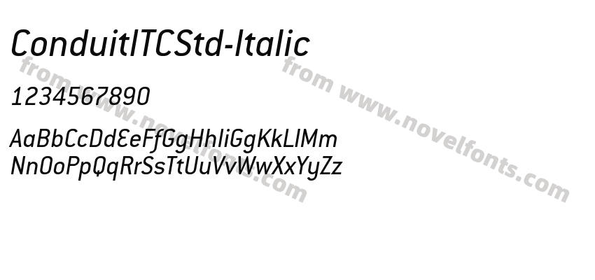 ConduitITCStd-ItalicPreview