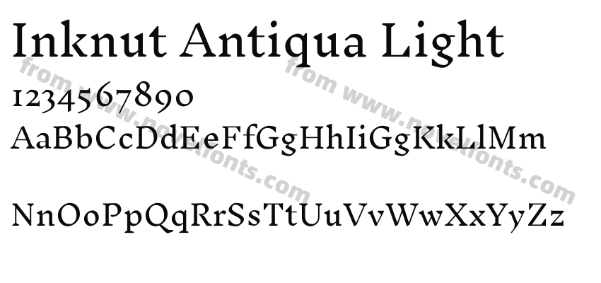 Inknut Antiqua LightPreview