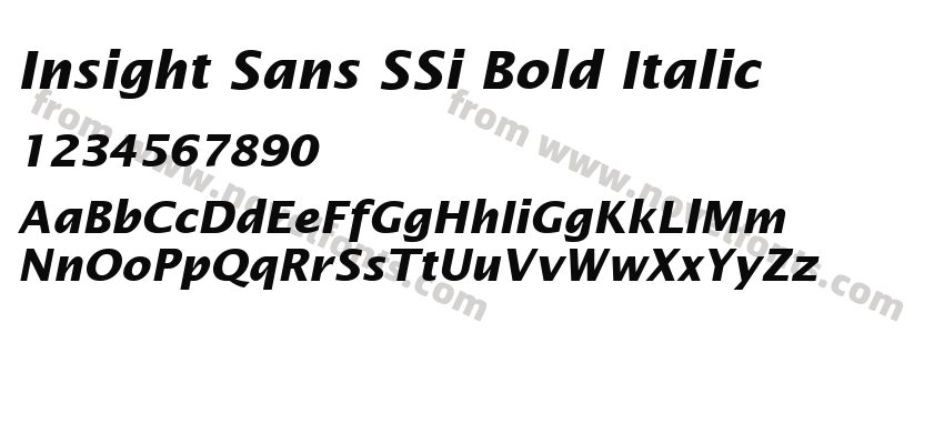 Insight Sans SSi Bold ItalicPreview