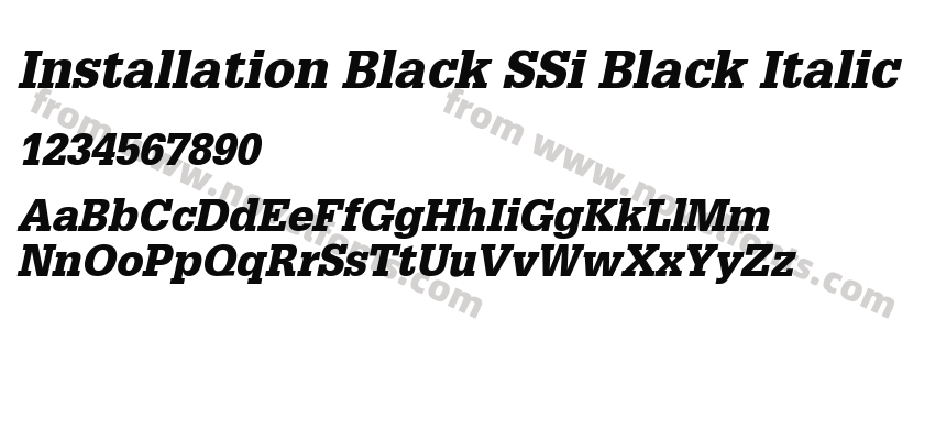 Installation Black SSi Black ItalicPreview