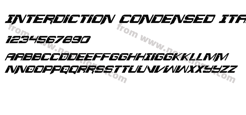 Interdiction Condensed ItalicPreview