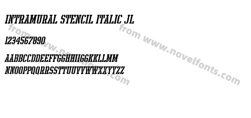 Intramural Stencil Italic JLPreview