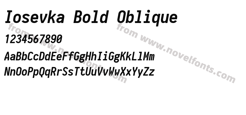 Iosevka Bold ObliquePreview