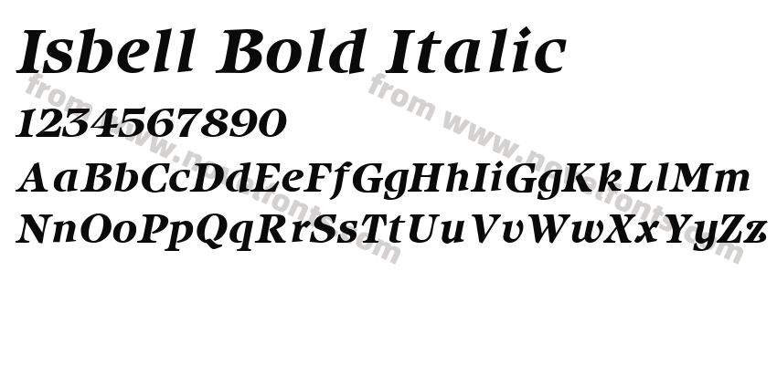 Isbell Bold ItalicPreview