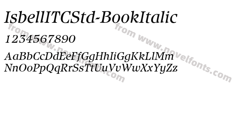 IsbellITCStd-BookItalicPreview