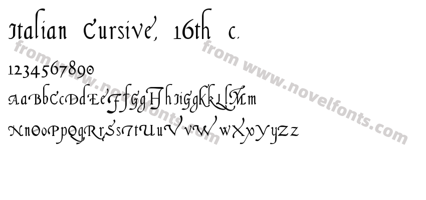 Italian Cursive, 16th c.Preview