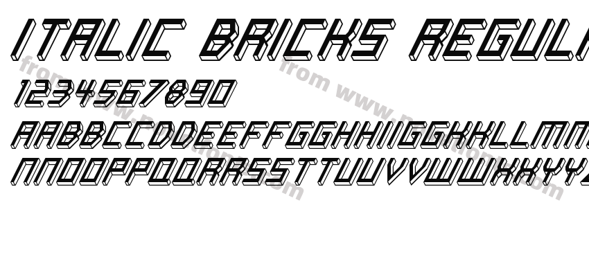 Italic Bricks RegularPreview