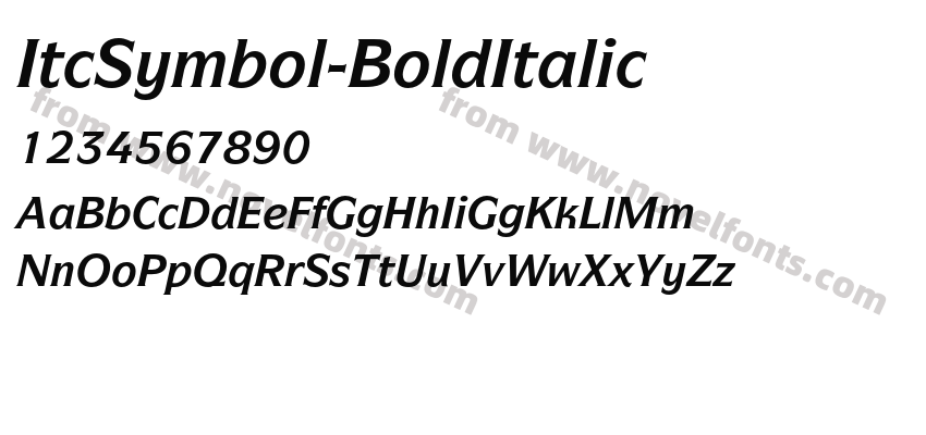 ItcSymbol-BoldItalicPreview