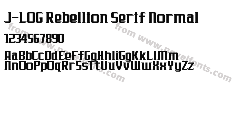 J-LOG Rebellion Serif NormalPreview