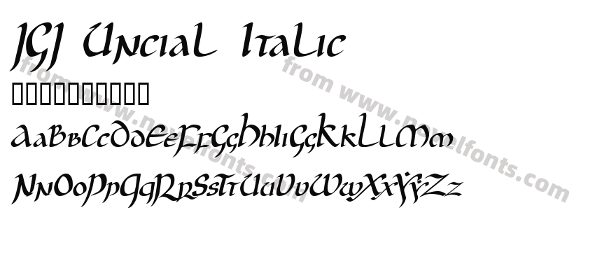 JGJ Uncial ItalicPreview