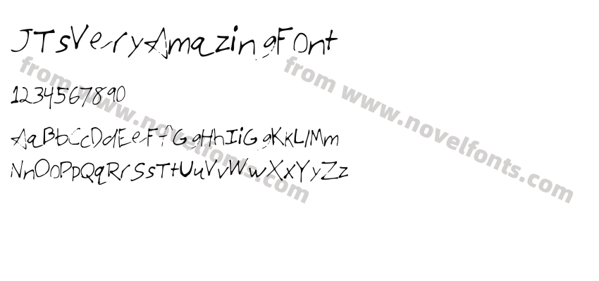 JTsVeryAmazingFontPreview