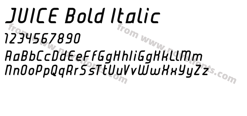 JUICE Bold ItalicPreview