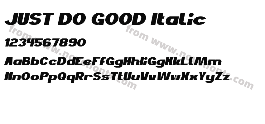 JUST DO GOOD ItalicPreview