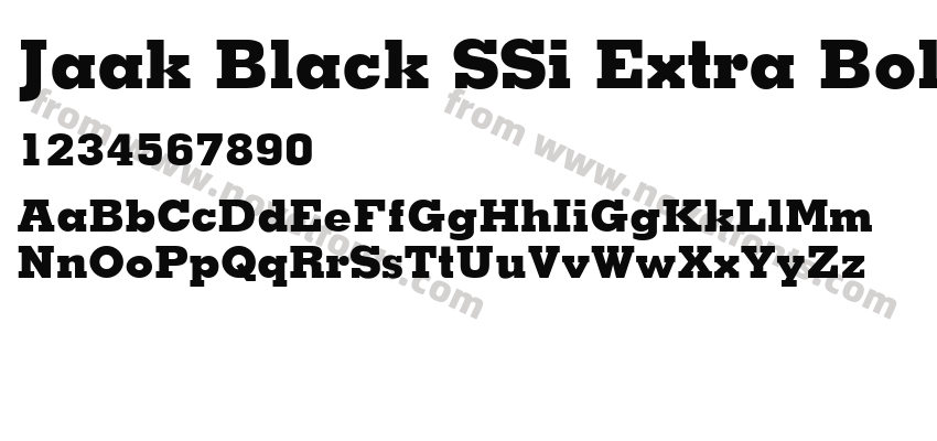 Jaak Black SSi Extra BoldPreview