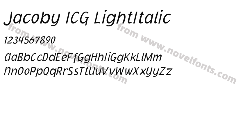 Jacoby ICG LightItalicPreview