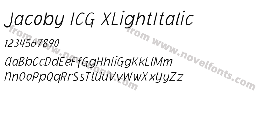 Jacoby ICG XLightItalicPreview