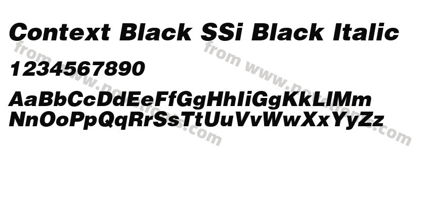 Context Black SSi Black ItalicPreview