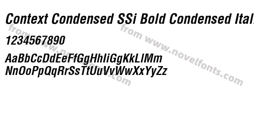 Context Condensed SSi Bold Condensed ItalicPreview