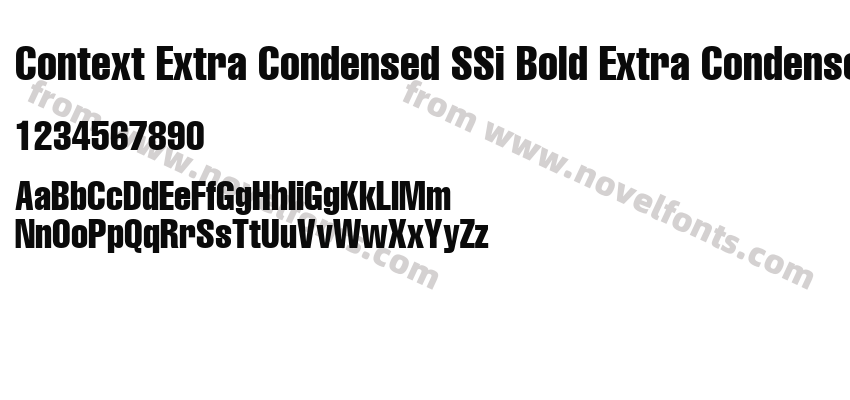 Context Extra Condensed SSi Bold Extra CondensedPreview