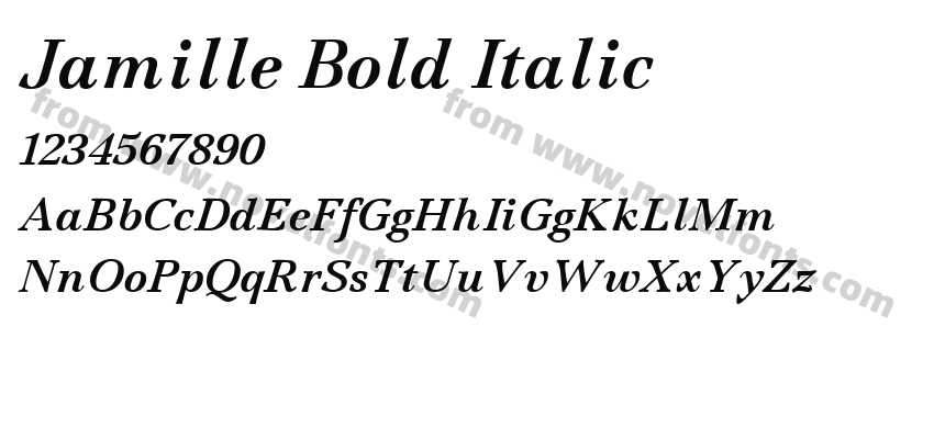 Jamille Bold ItalicPreview