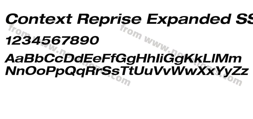 Context Reprise Expanded SSi Bold Expanded ItalicPreview