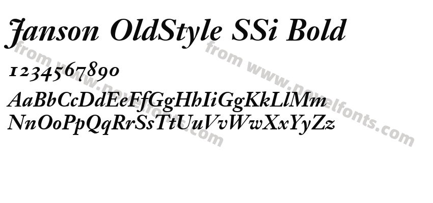 Janson OldStyle SSi BoldPreview