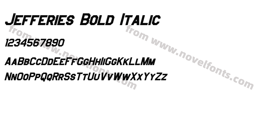 Jefferies Bold ItalicPreview