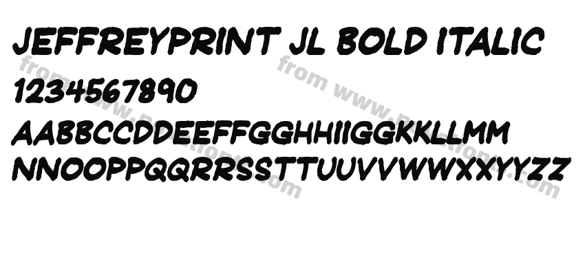 JeffreyPrint JL Bold ItalicPreview